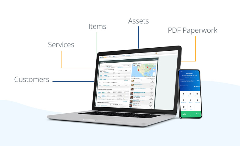 Centralizing data in ServiceTrade graphic